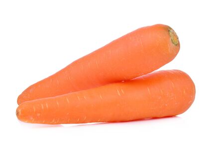 fresh Carrots isolated on white backgroundの写真素材