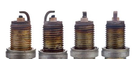 Spark plug for car on a white background