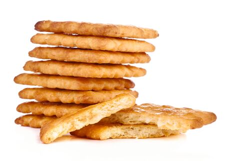 Biscuit isolated on a white background.の写真素材