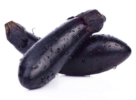 eggplant isolated on white backgroundの写真素材