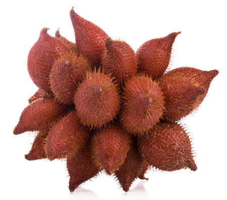 Salak fruit, Salacca zalacca isolated on the white background.の写真素材