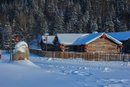 Northeast China tourism cottageのeditorial素材