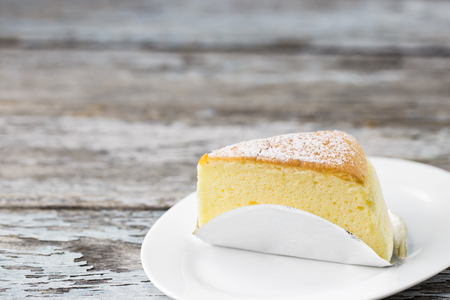 Butter cake slicedの写真素材