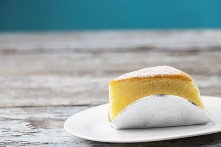Butter cake slicedの写真素材