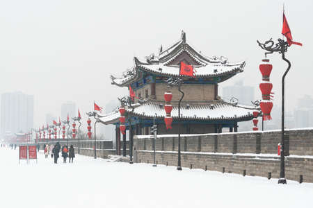 chinese temple in the cityのeditorial素材