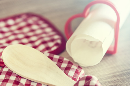 Cooking concept. Cross processed image with selective focusの写真素材