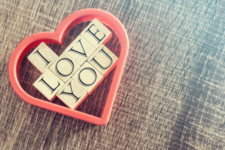 Love concept. Cross processed image for vintage lookの写真素材