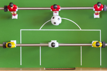 Table soccer. Selective focus image