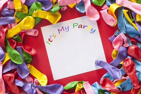 Colorful party invitationの写真素材