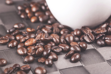 Roasted coffee beans. (Selective focus image)の写真素材