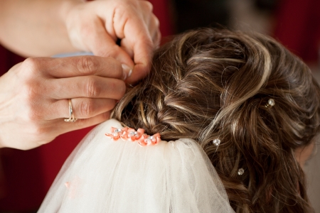 bridal hairの写真素材