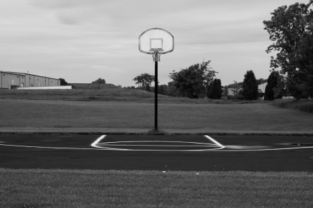 Basketball hoop stormの写真素材