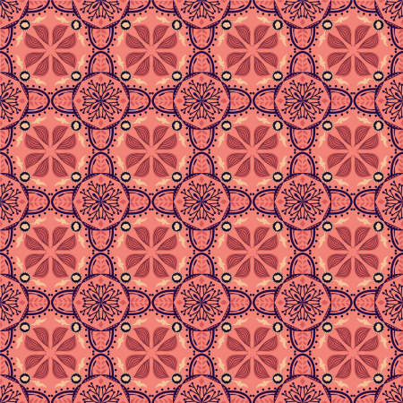 Garden Nature Seamless Pattern Floral Background Damask Aboriginal Ornament Artのイラスト素材