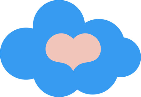 Fluffy Cloud Sky Cartoon Illustration Graphic Element Art Cardのイラスト素材