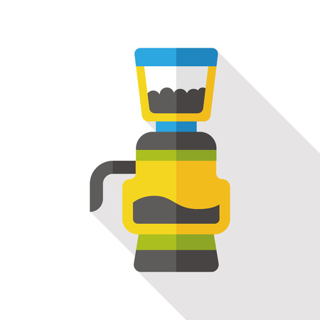 Coffee Maker flat icon with long shadowのイラスト素材