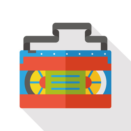 video tape flat iconのイラスト素材