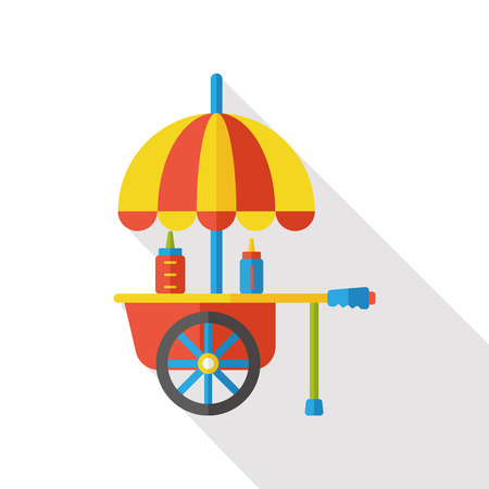 food cart flat iconのイラスト素材