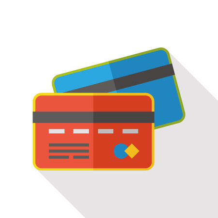 credit card flat iconのイラスト素材