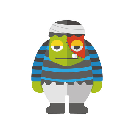 Halloween mummy flat iconのイラスト素材