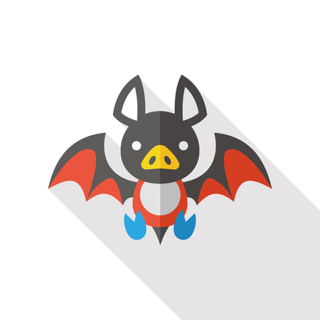 halloween bat flat iconのイラスト素材