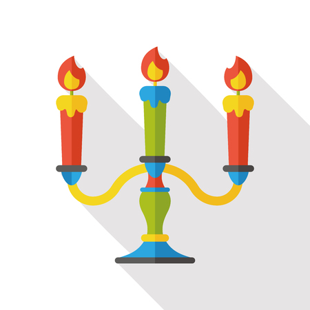Candlestick flat iconのイラスト素材