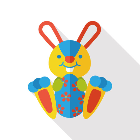 easter bunny flat iconのイラスト素材