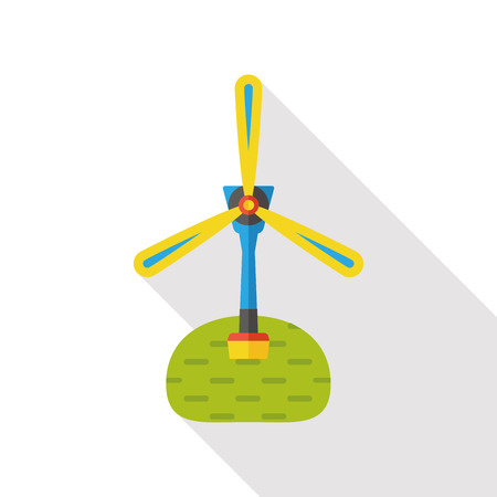 wind energy flat iconのイラスト素材