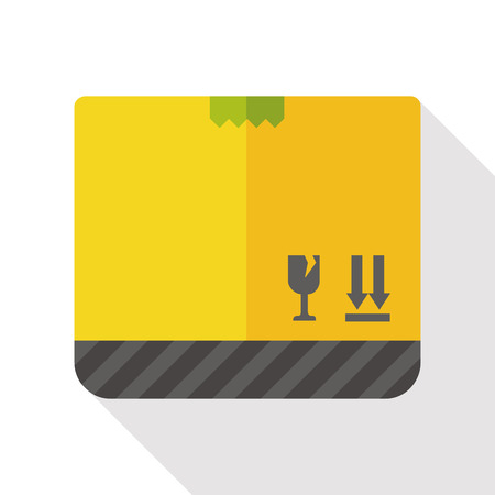 freight box flat iconのイラスト素材