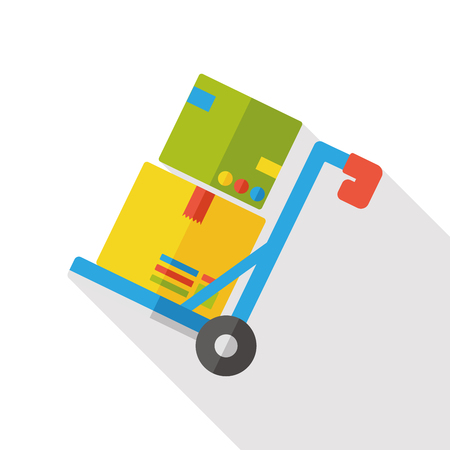 freight box trolley flat iconのイラスト素材
