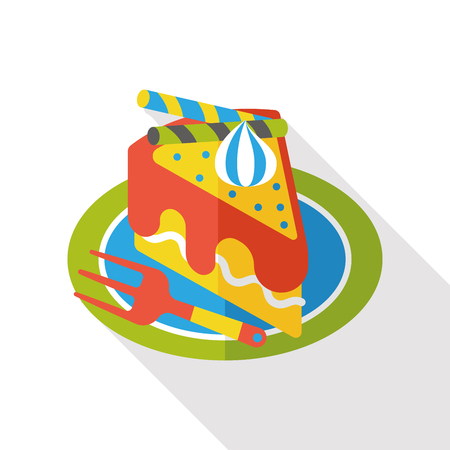 cake flat iconのイラスト素材