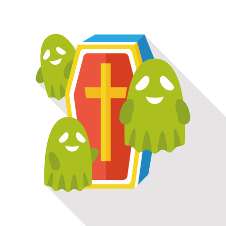 grave flat iconのイラスト素材