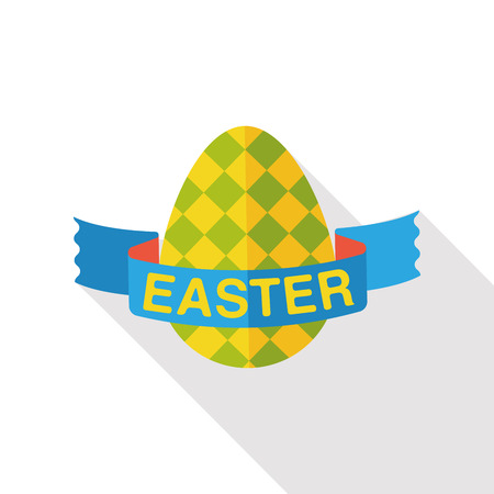 easter egg flat iconのイラスト素材