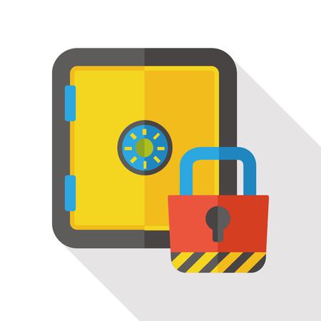 Safety Deposit Box flat iconのイラスト素材