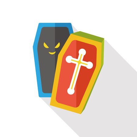 coffin flat iconのイラスト素材