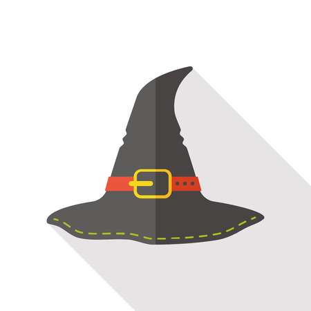 witch hat flat iconのイラスト素材