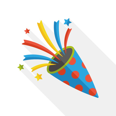 birthday party horn flat iconのイラスト素材