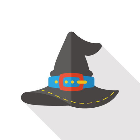 witch hat flat iconのイラスト素材