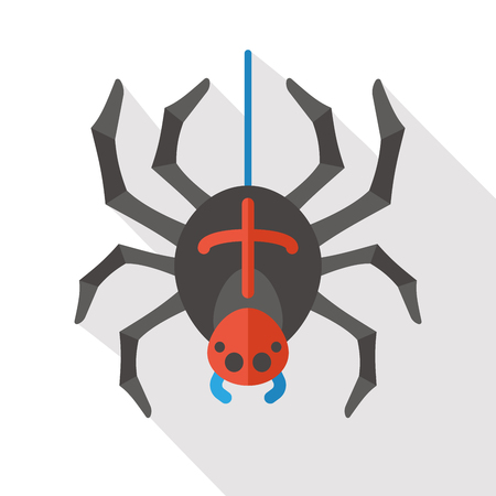 Halloween Spider flat iconのイラスト素材