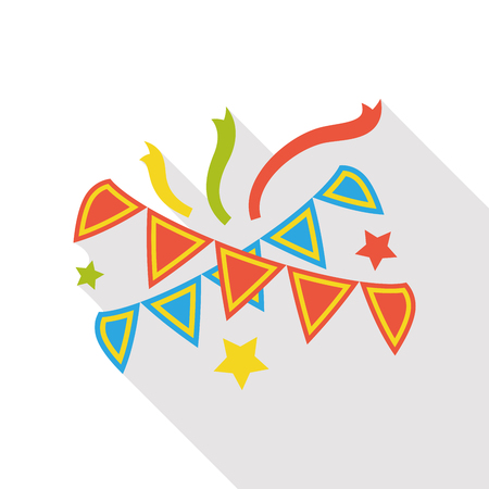 party hanging flat iconのイラスト素材