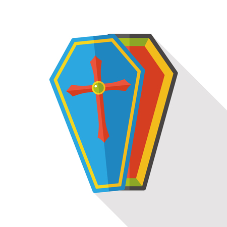 coffin flat iconのイラスト素材