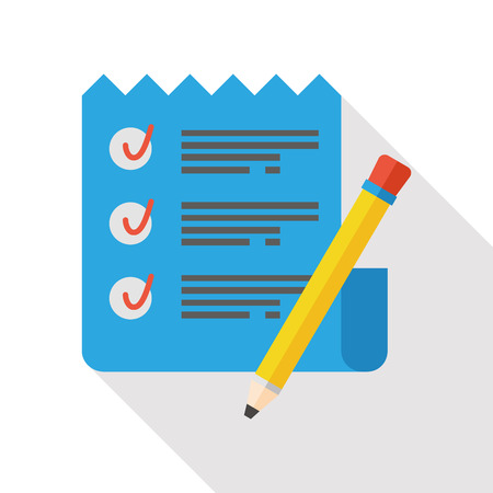 shopping list flat iconのイラスト素材