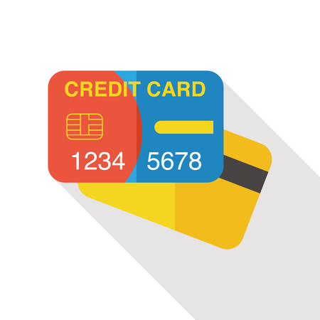 credit card flat iconのイラスト素材