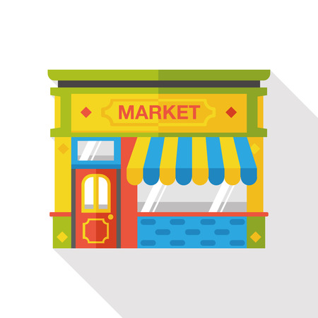 shopping market flat iconのイラスト素材