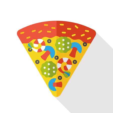 pizza flat iconのイラスト素材