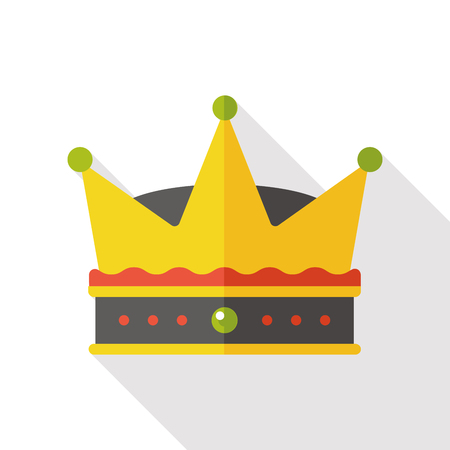 crown flat iconのイラスト素材