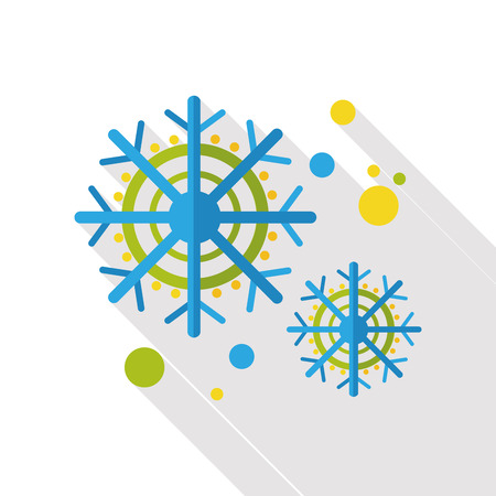 Snowflake flat iconのイラスト素材
