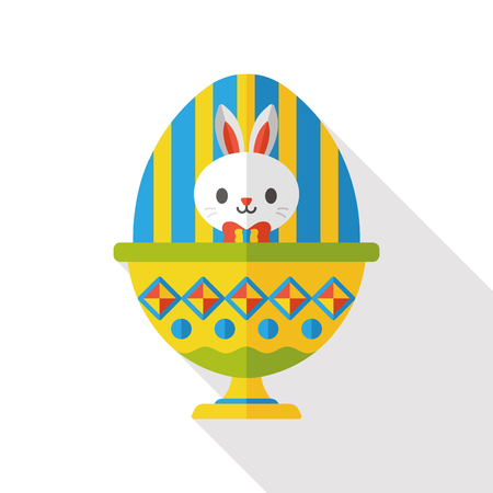 easter egg flat iconのイラスト素材