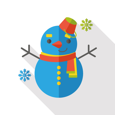 snowman flat iconのイラスト素材