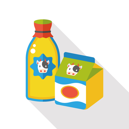 milk flat iconのイラスト素材
