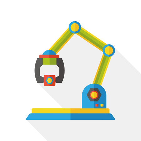 Backhoes flat iconのイラスト素材